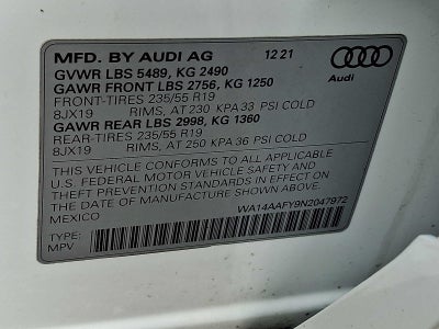 2022 Audi Q5 Sportback S line Premium