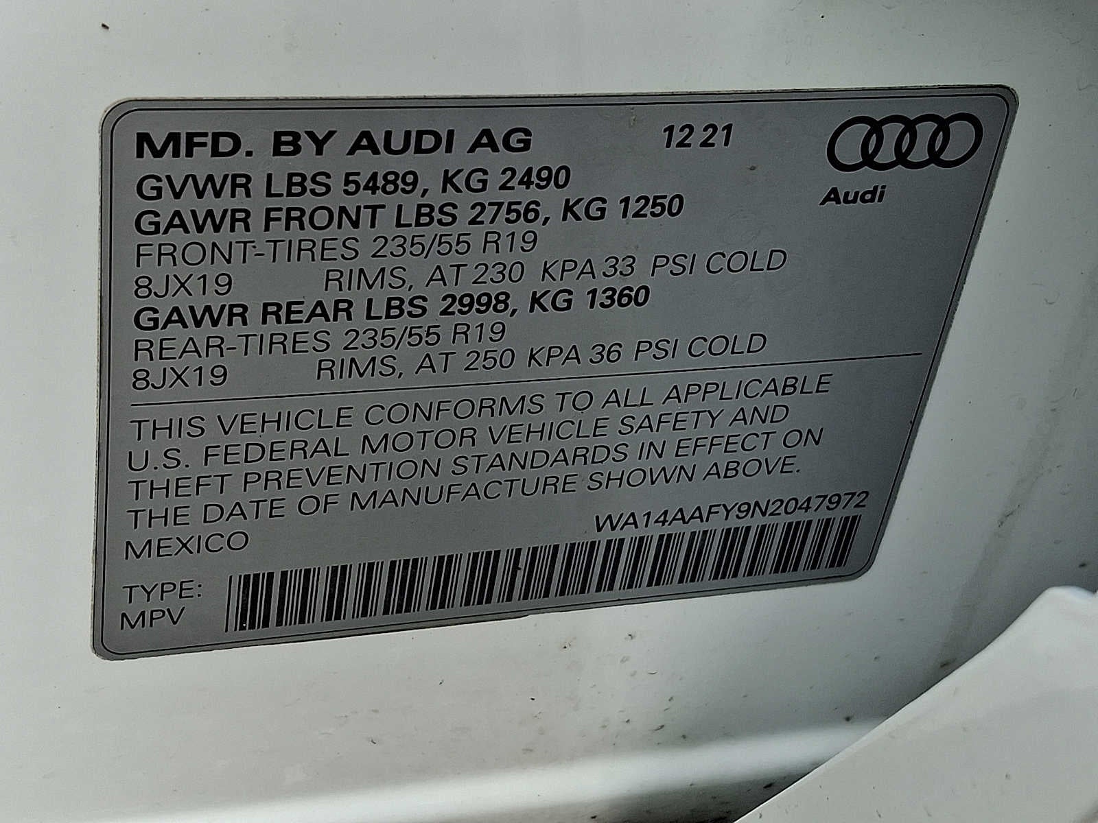 2022 Audi Q5 Sportback S line Premium