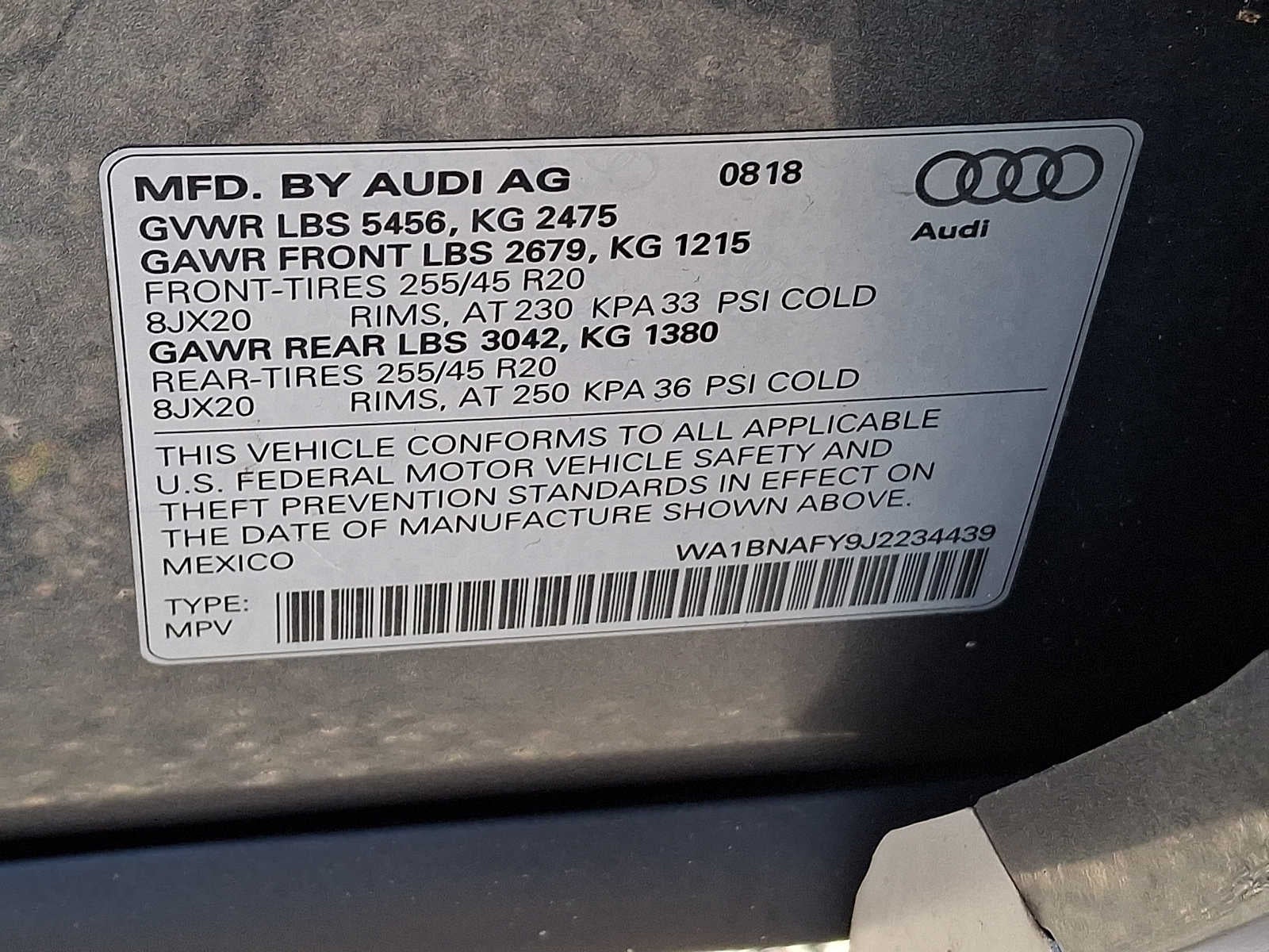 2018 Audi Q5 Premium Plus