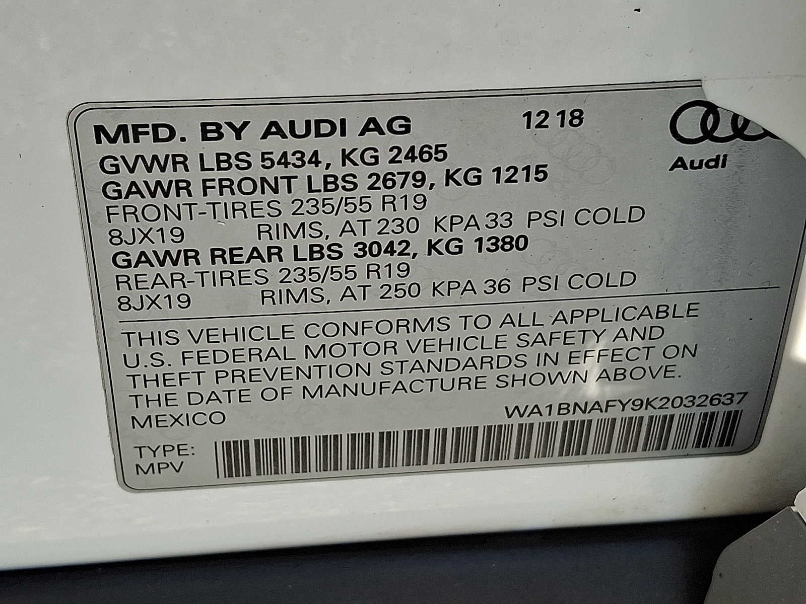 2019 Audi Q5 Premium Plus