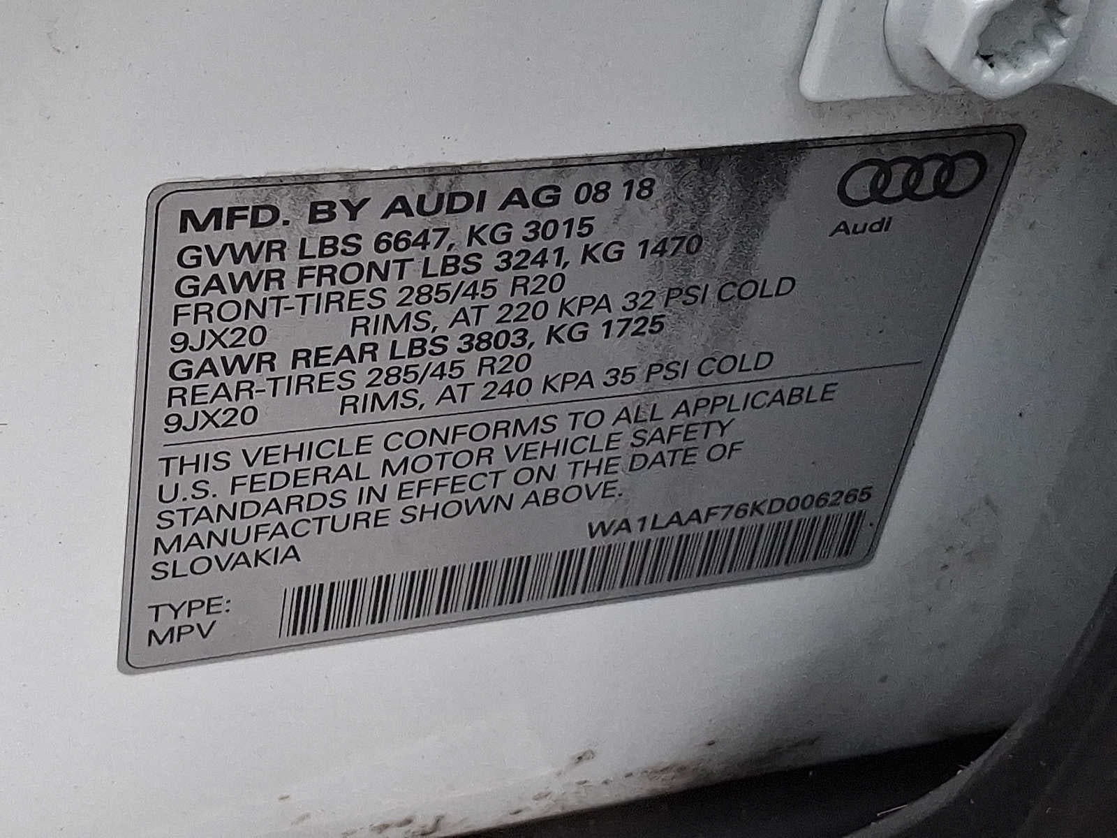 2019 Audi Q7 Premium Plus 55 TFSI quattro