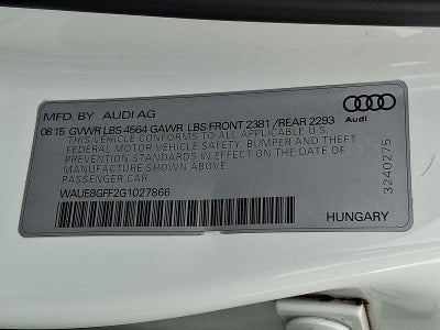 2016 Audi A3 Sedan 2.0T Premium Plus