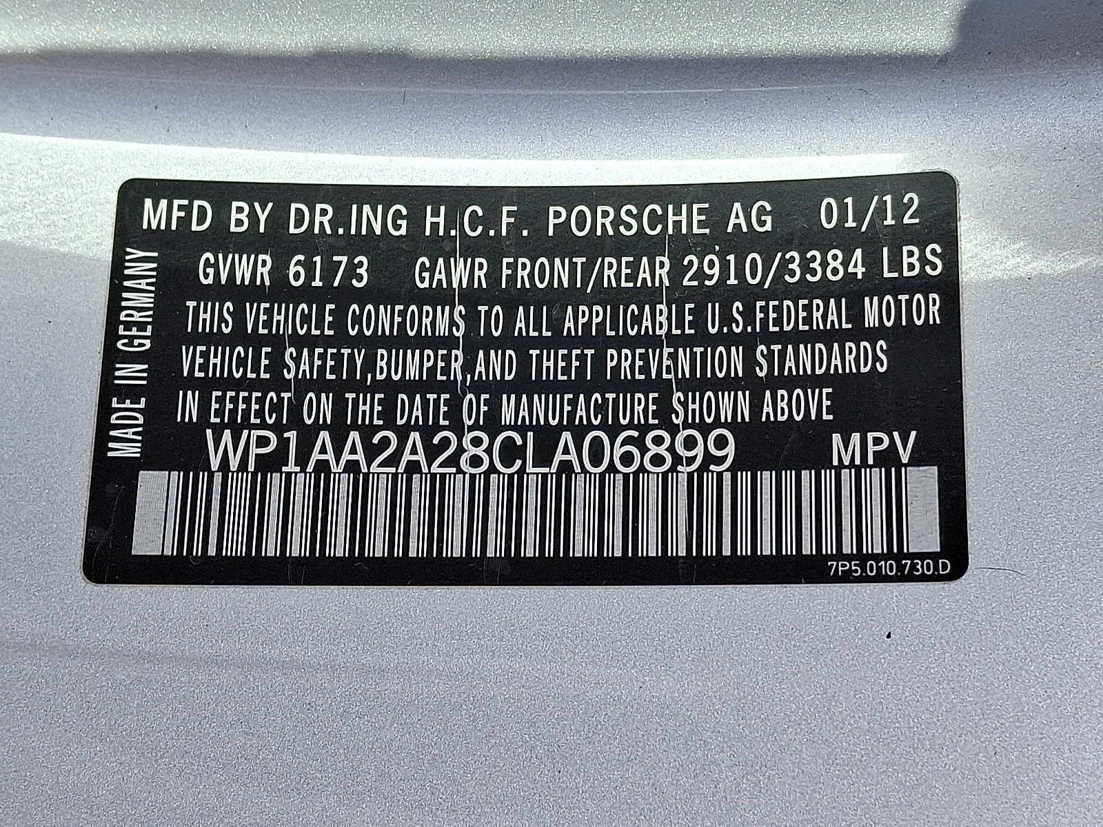 2012 Porsche Cayenne AWD 4dr Tiptronic