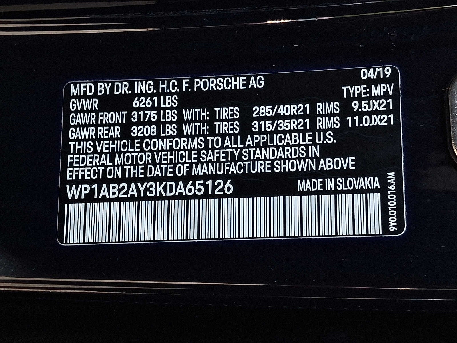 2019 Porsche Cayenne S