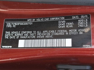 2012 Volvo S60 T5