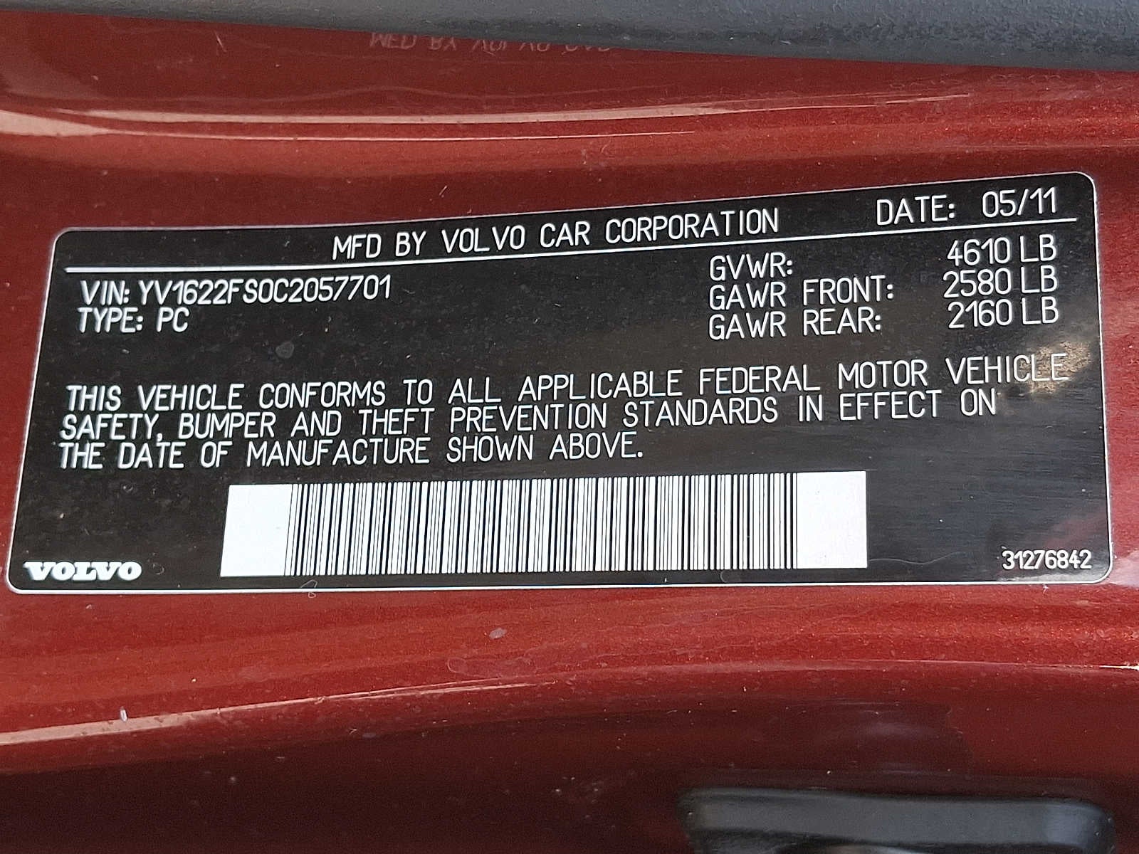 2012 Volvo S60 T5