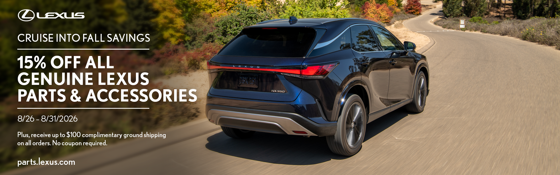 15% off all Lexus Parts & Accessories