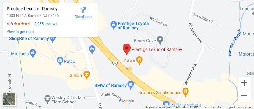 Prestige Lexus Hours and Map